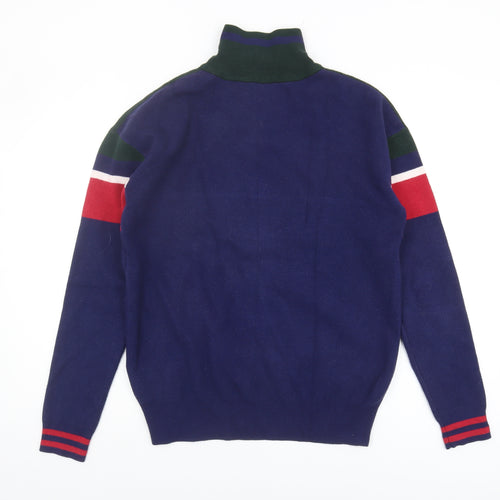 Urban Outfitters Men's Multicoloured Small Striped Full Zip Jumper