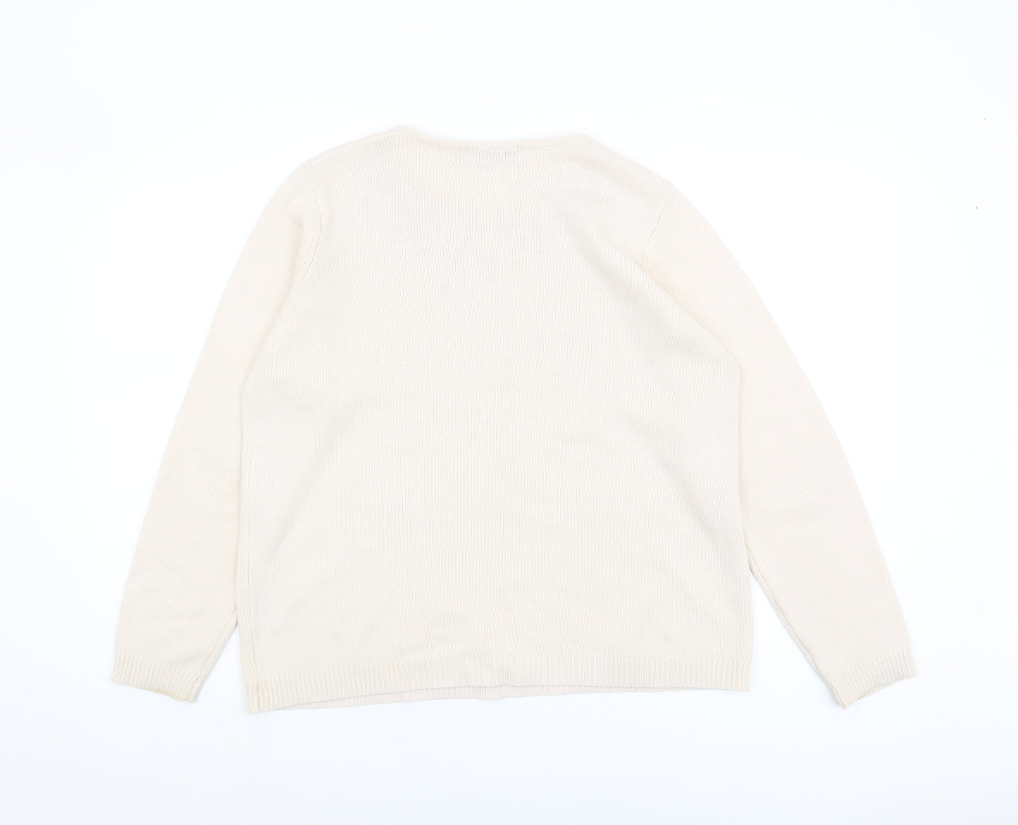 Honor Millburn Beige Embroidered Women's Pullover Jumper M