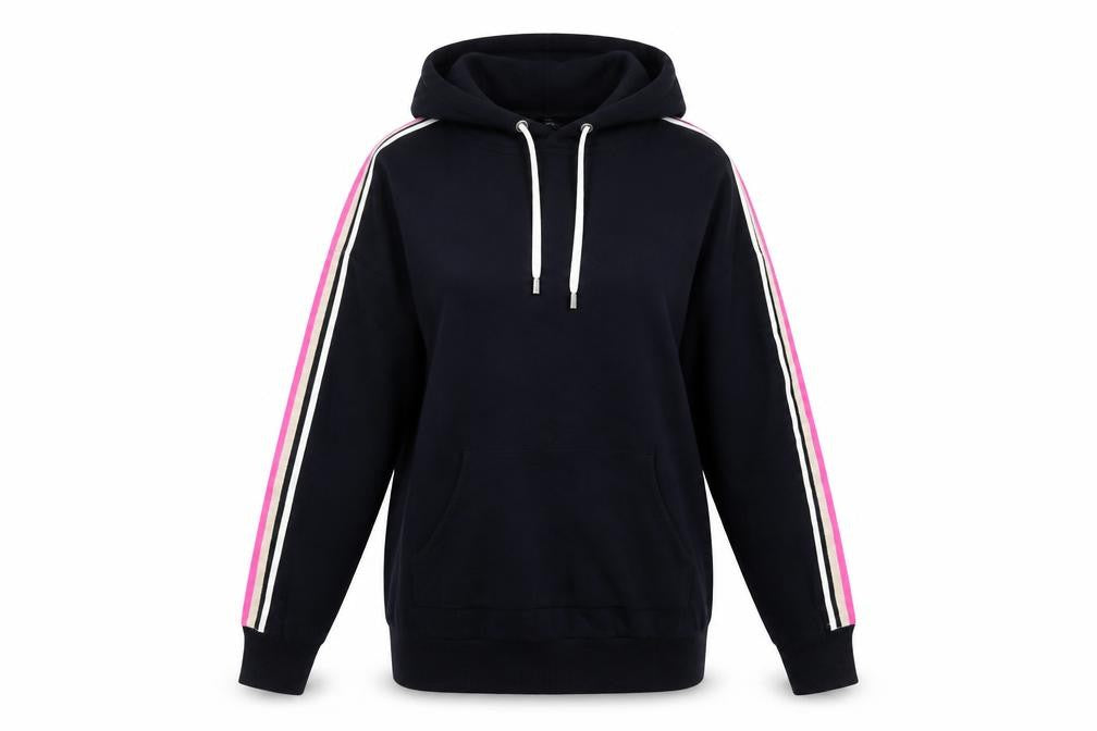 Front view of Mint Velvet Women's Blue Hooded jumper XS