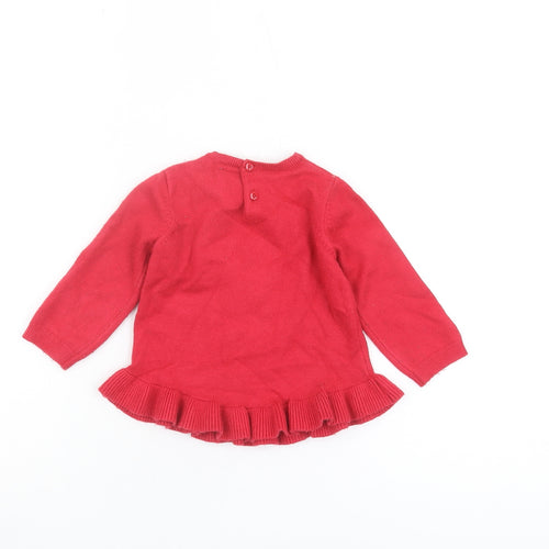 Disney Red Minnie Mouse Jumper 6-9M Unisex Baby Knitwear