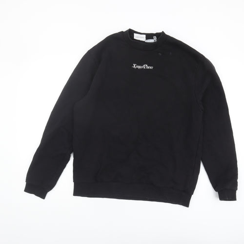 ASOS DESIGN Men's Black M Christmas Sweatshirt
