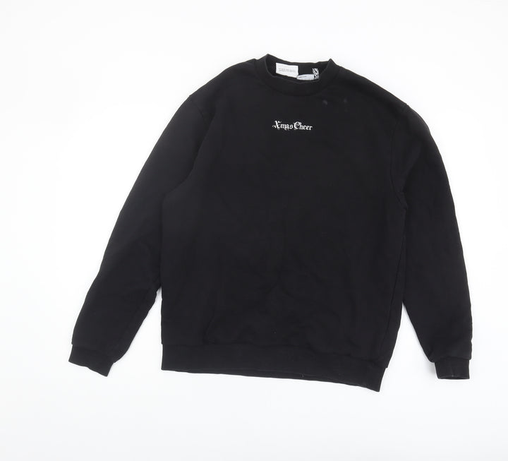 ASOS DESIGN Men's Black M Christmas Sweatshirt