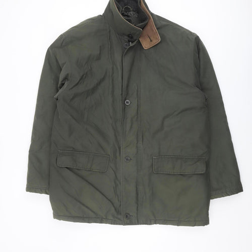 Wolsey Men's Green Cotton Mid-Length Coat M