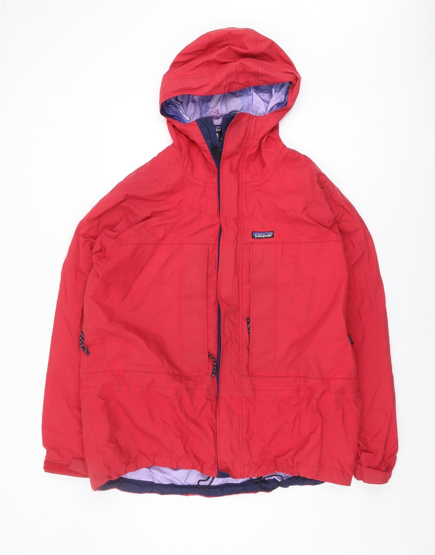 Patagonia Men's Red Hooded Jacket L Hiking