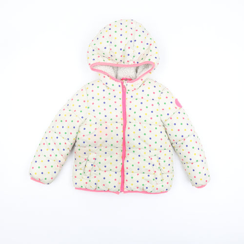 Gap Girls Multicoloured Hooded Puffer Jacket 5-6 Years