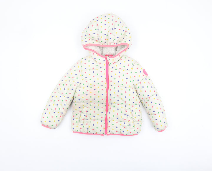 Gap Girls Multicoloured Hooded Puffer Jacket 5-6 Years