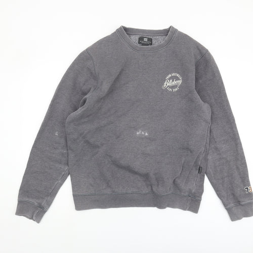 Billabong Men's Grey Logo Pullover Sweatshirt M