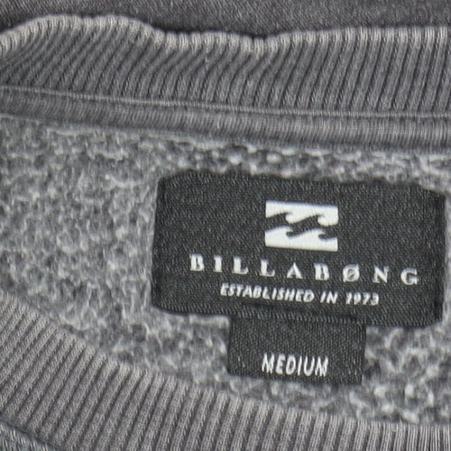 Billabong Men's Grey Logo Pullover Sweatshirt M