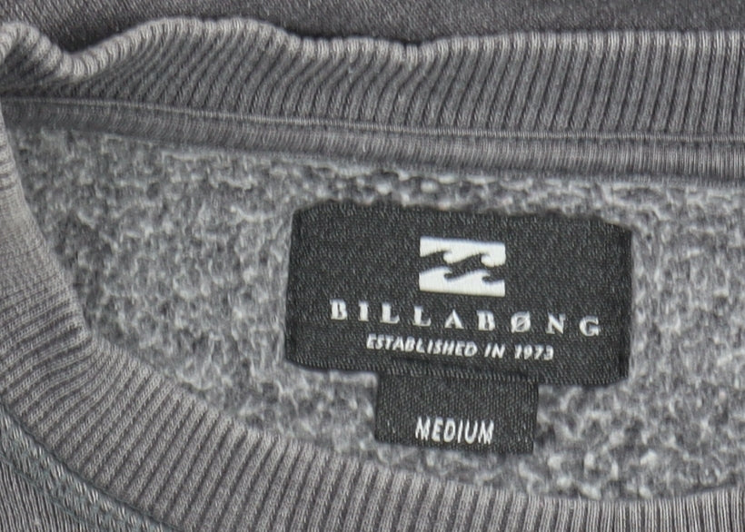 Billabong Men's Grey Logo Pullover Sweatshirt M
