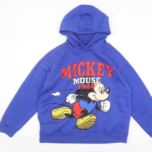 Disney Unisex Blue Hoodie L - Mickey Mouse Graphic Long Sleeve