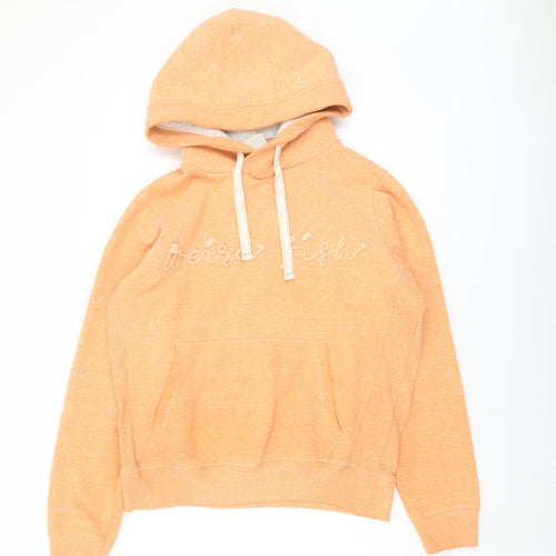 Weird Fish Women's Orange Pullover Hoodie Size 14