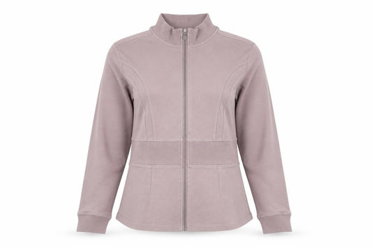 Front view of Wild South Women's Purple Full Zip Cotton Jacket, size 12
