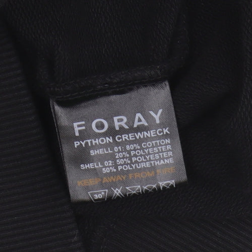 Foray Men's XL Black Sweatshirt Pullover Crew Neck