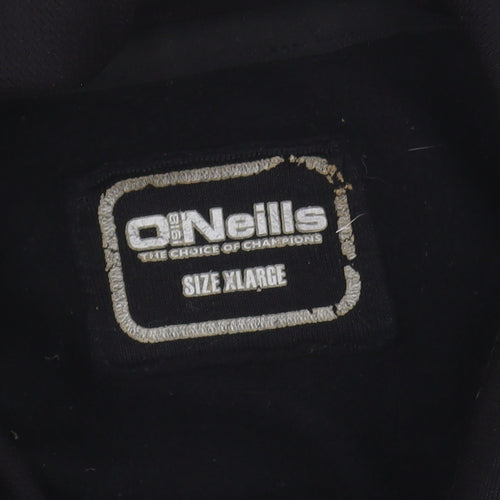 O'Neills Men's XL Black Hoodie with Graphic Print