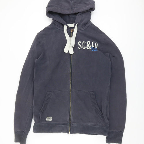 SoulCal & Co Men's Blue Full Zip Hoodie Medium