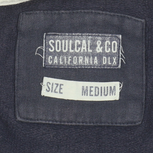 SoulCal & Co Men's Blue Full Zip Hoodie Medium
