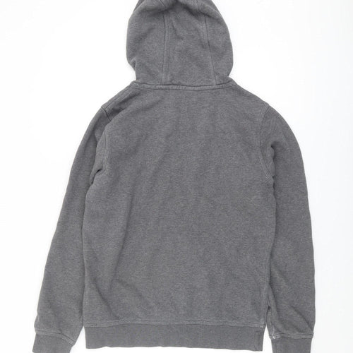 Nike Men's Grey Pullover Hoodie S Logo Accent