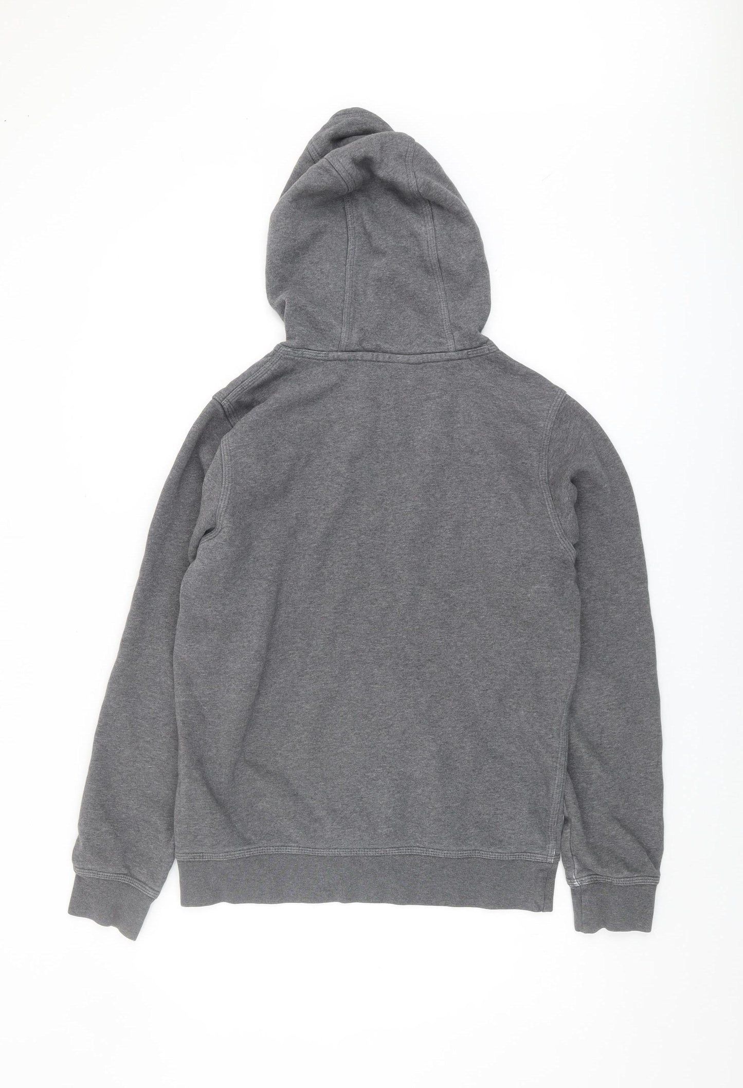 Nike Men's Grey Pullover Hoodie S Logo Accent