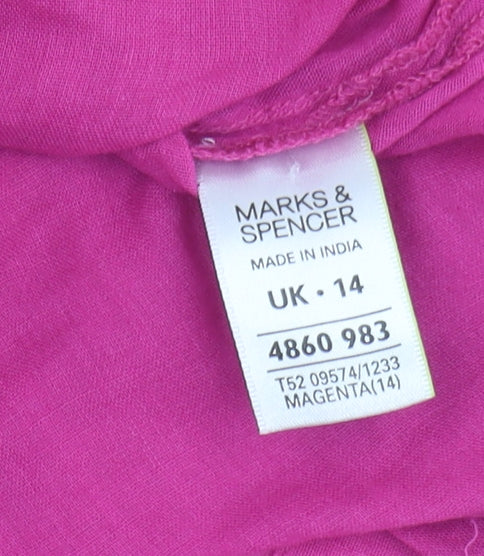 Marks and Spencer Women's Pink Tunic Blouse UK 14