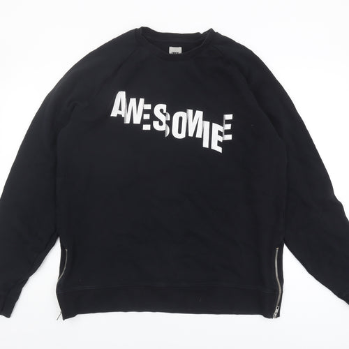 ASOS Men's Black XL Cotton Logo Sweatshirt