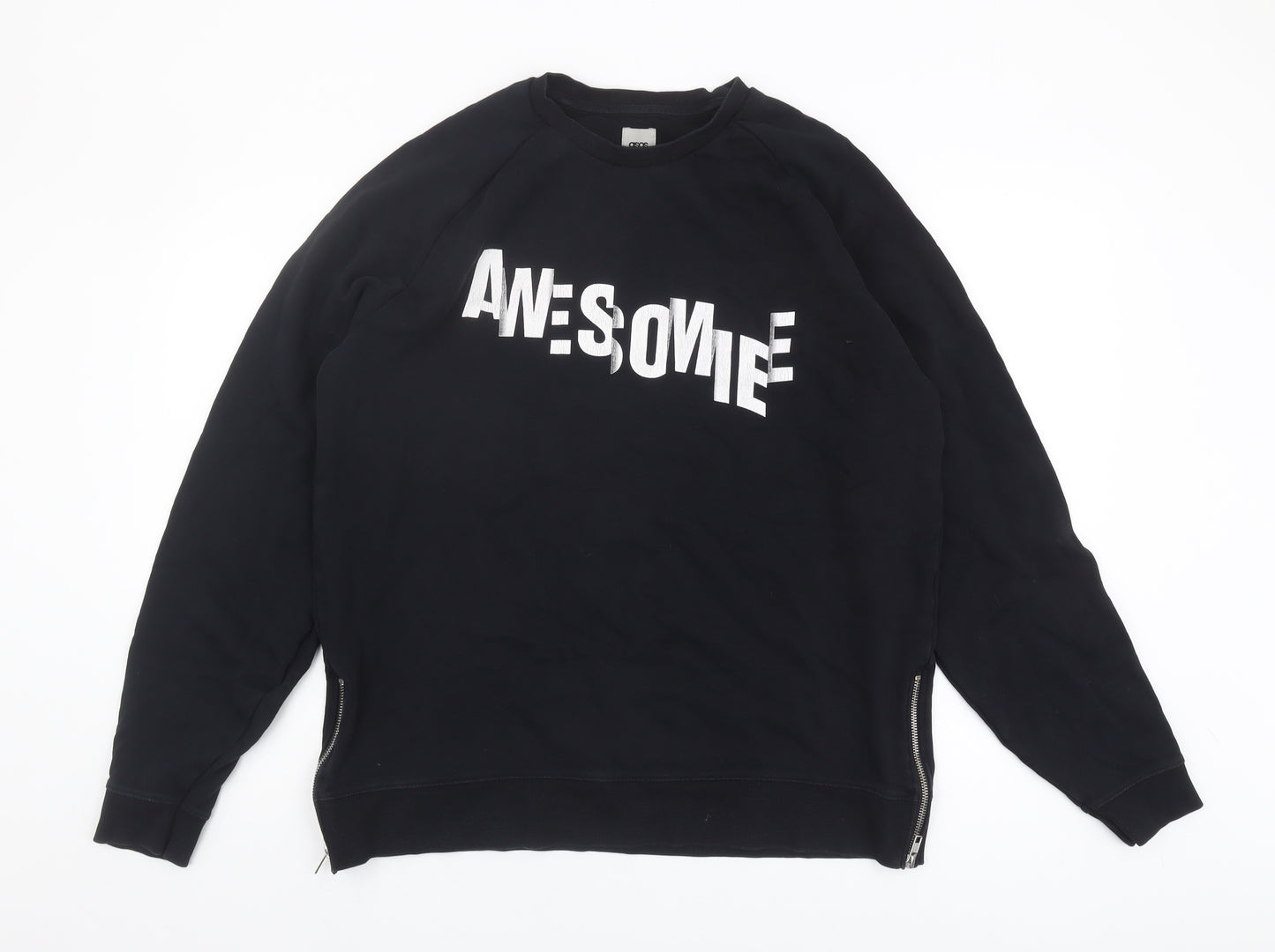 ASOS Men's Black XL Cotton Logo Sweatshirt