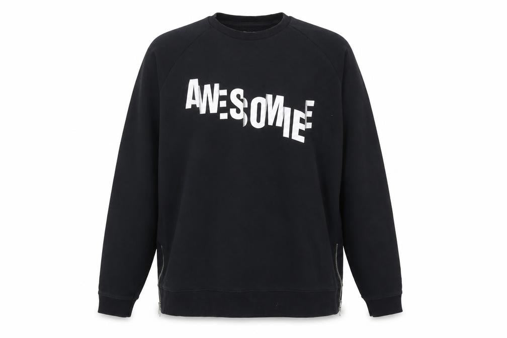 Front view of ASOS Men's Black XL Cotton Logo Sweatshirt