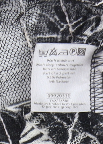Per Una Women's Black Floral Mesh Dress Size 16