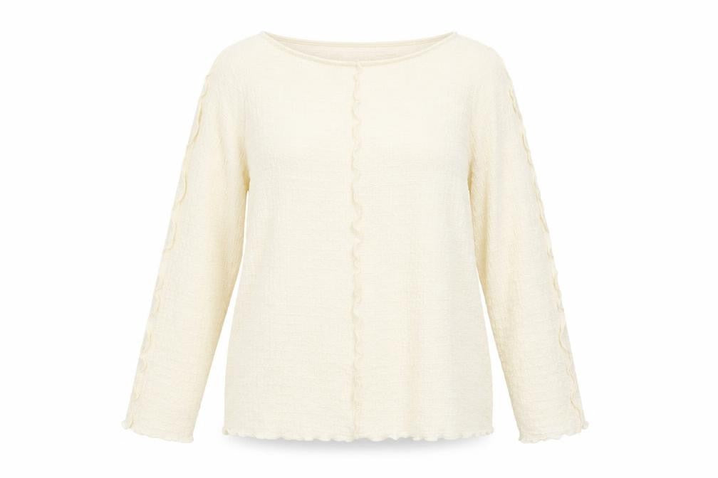 Front view of Marks & Spencer Women's Ivory Top, size 20