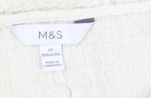 Marks and Spencer Women's Ivory Top Size 20