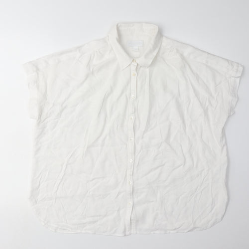 The White Company Women's White Button-Up Shirt