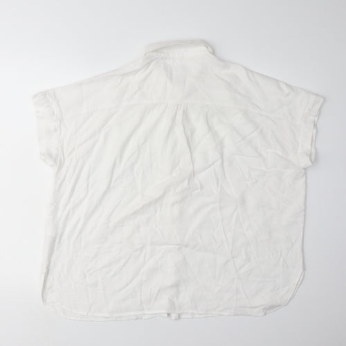 The White Company Women's White Button-Up Shirt