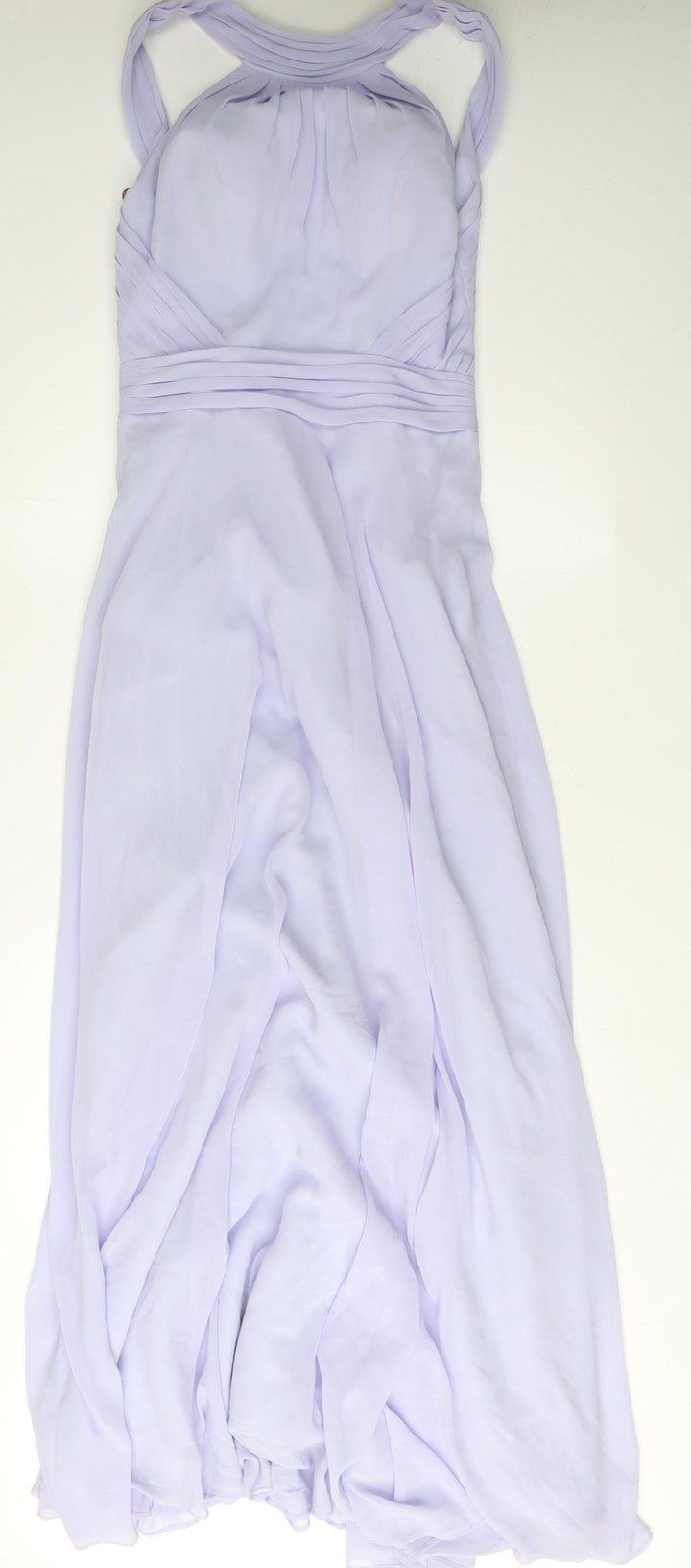 Veromia Women's Purple Halter Bridesmaid Dress