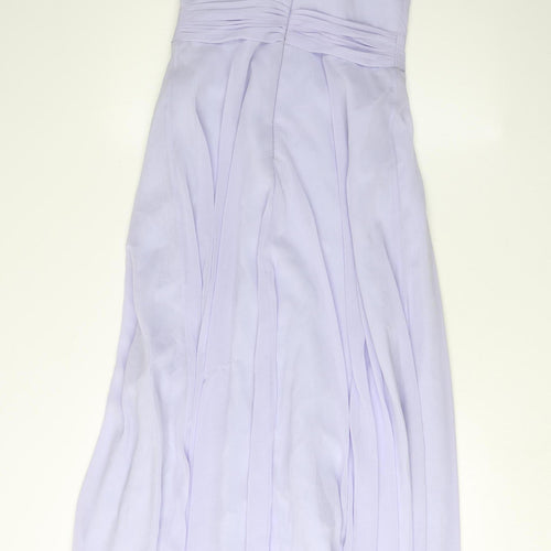 Veromia Women's Purple Halter Bridesmaid Dress