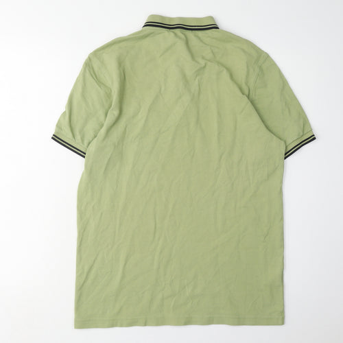 Fred Perry Men's Green Polo Shirt, Size M, Short Sleeve