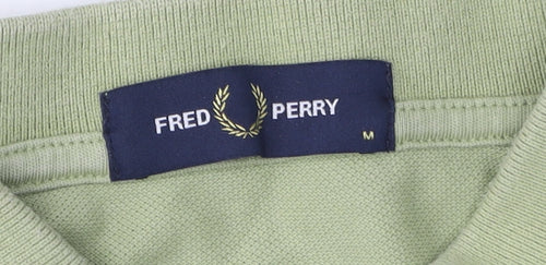 Fred Perry Men's Green Polo Shirt, Size M, Short Sleeve