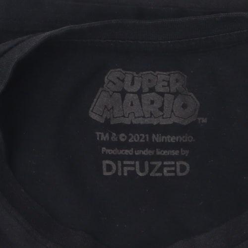 Difuzed Men's Black Super Mario Graphic T-Shirt L