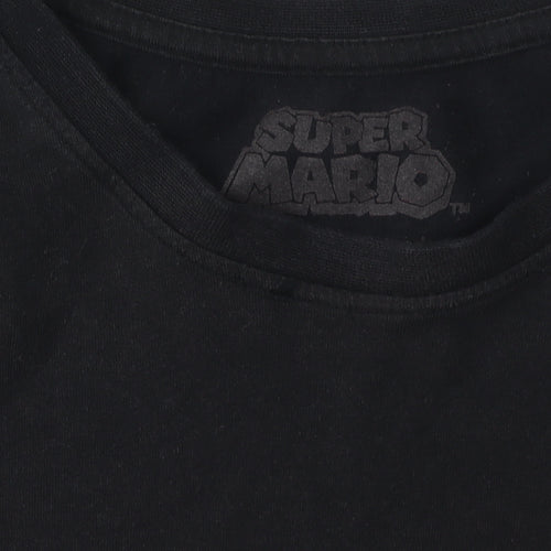 Difuzed Men's Black Super Mario Graphic T-Shirt L