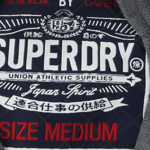 Superdry Men's Grey Pullover Sweatshirt, M, Logo Accents