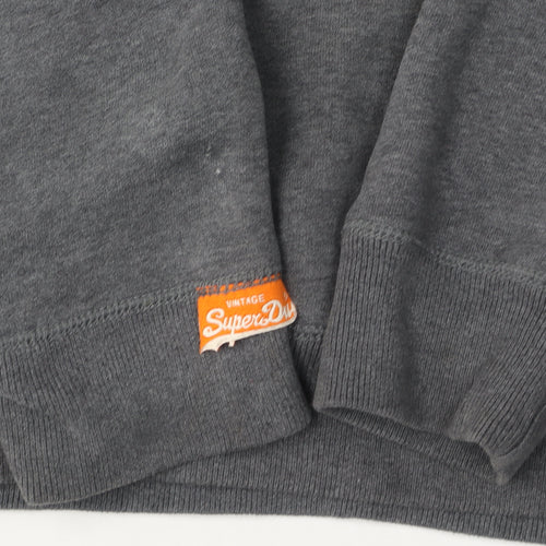 Superdry Men's Grey Pullover Sweatshirt, M, Logo Accents