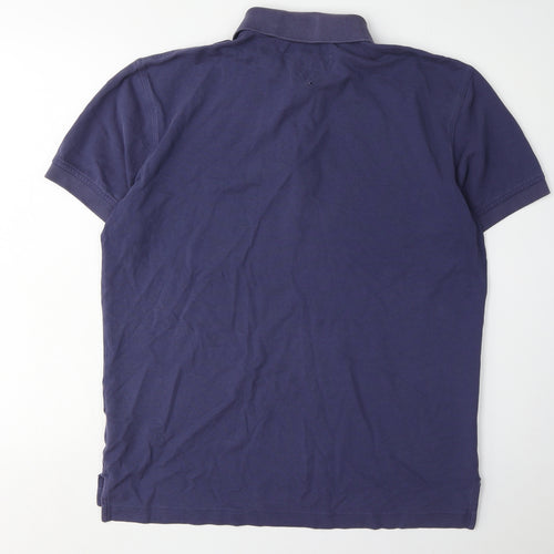 Tommy Hilfiger Men's Blue Polo L Cotton Casual Classic