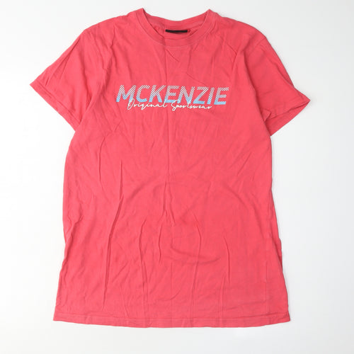 McKenzie Men's Red Crew Neck T-Shirt S