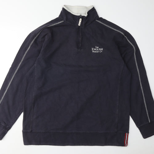 Front Row Men's Blue 1/4 Zip Sweatshirt XL