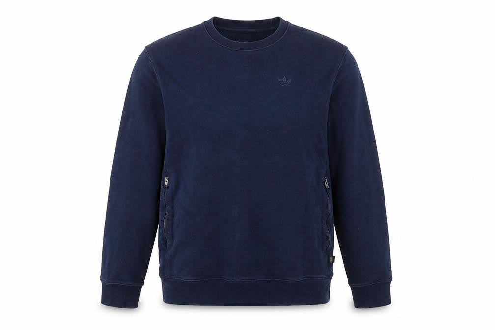 Front view of Adidas Blue Men's Sweatshirt, size S