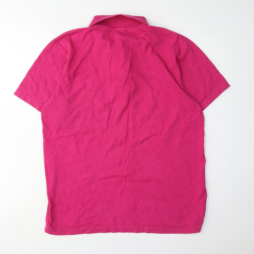 Lacoste Men's Pink Polo Shirt L Size Short Sleeve