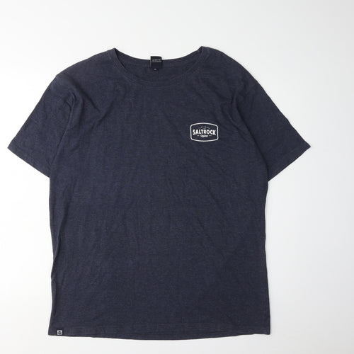 Saltrock Men's Navy Blue Graphic XL T-Shirt, Cotton Blend