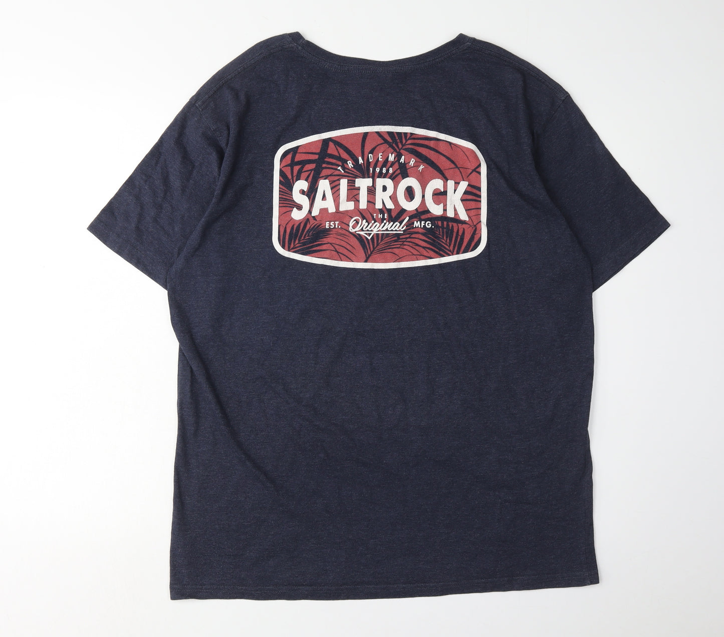 Saltrock Men's Navy Blue Graphic XL T-Shirt, Cotton Blend