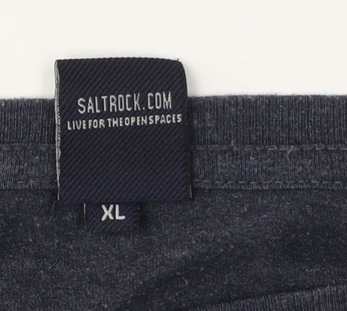 Saltrock Men's Navy Blue Graphic XL T-Shirt, Cotton Blend