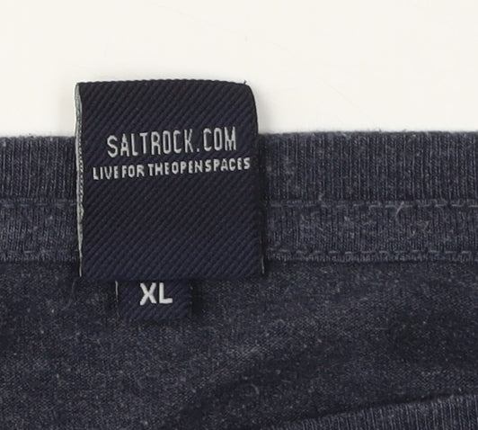 Saltrock Men's Navy Blue Graphic XL T-Shirt, Cotton Blend