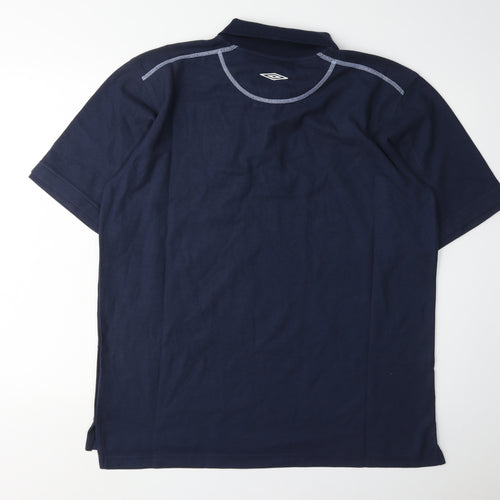Umbro Men Blue L Polo England Football Shirt