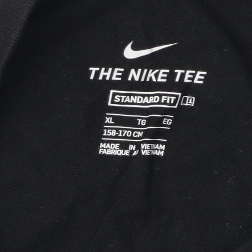 Nike Boys Black Graphic Print XL T-Shirt